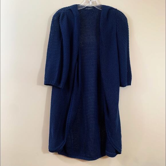Piazza Sempione Navy Knit Short Sleeve Cardigan - Picture 5 of 5